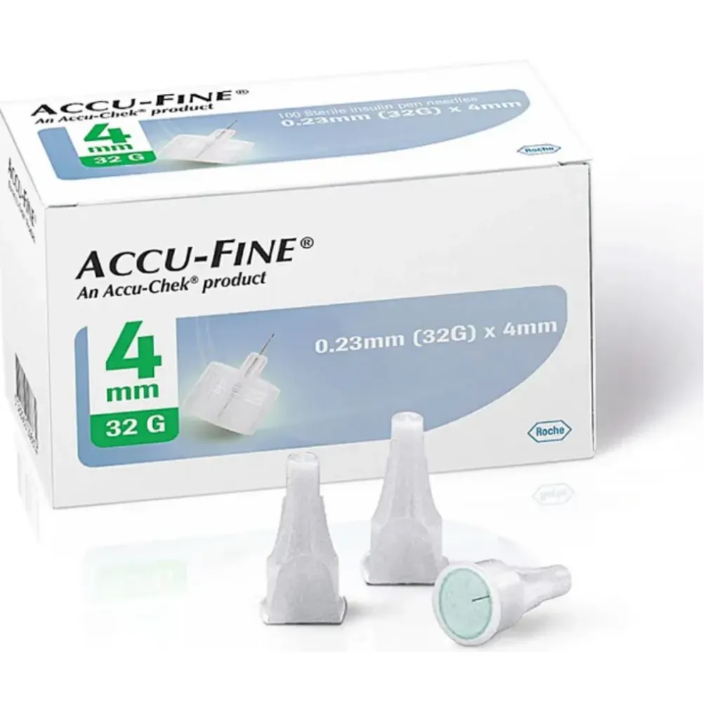 Agulha Para Caneta, 4mm 32G, Caixa com 100 Unidades, Accu-Fine - Imagem 2