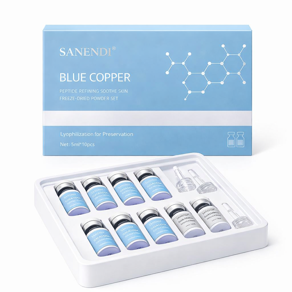Sérum Facial, Blue Copper GHK-Cu, Tecnologia Fresh-Mix Liofilizada, Senandi - Imagem 2