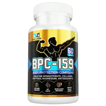BPC-159, Fórmula Sinérgica com BPC-157, Colágeno, Creatina e Magnésio, 60 Cápsulas, UNC LABS