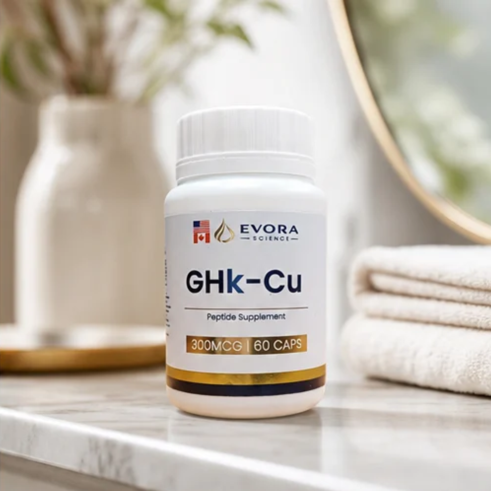 GHK-CU, 300mcg, 60 Cápsulas, Peptídeo de Cobre, Evora - Imagem 2