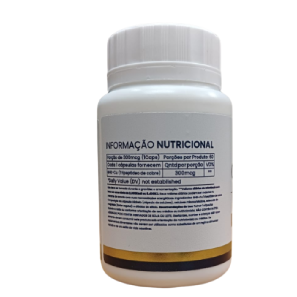 GHK-CU, 300mcg, 60 Cápsulas, Peptídeo de Cobre, Evora - Imagem 3