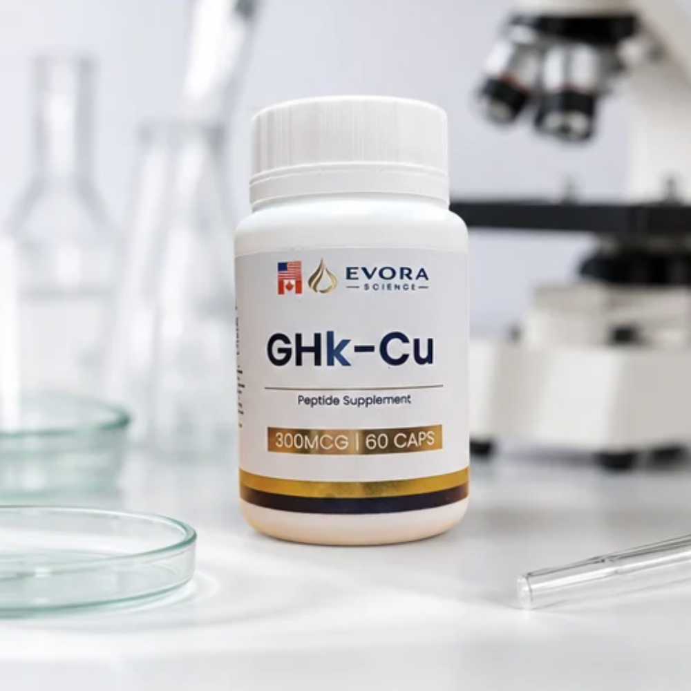 GHK-CU, 300mcg, 60 Cápsulas, Peptídeo de Cobre, Evora - Imagem 4