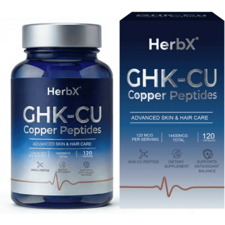 GHK-Cu, 120MCG, 120 Cápsulas, HerbX