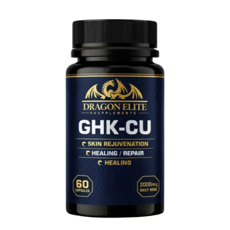 GHK-Cu 2000mcg, Regeneração e Colágeno, 60 Cápsulas, Dragon Elite