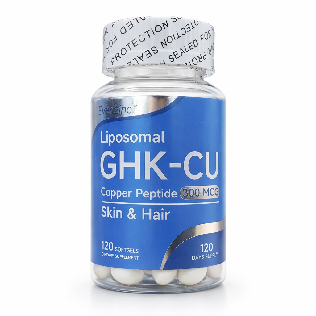 GHK-Cu, Lipossomal 300mcg, Suplemento com Biotina, 120 cápsulas, Ewcxine