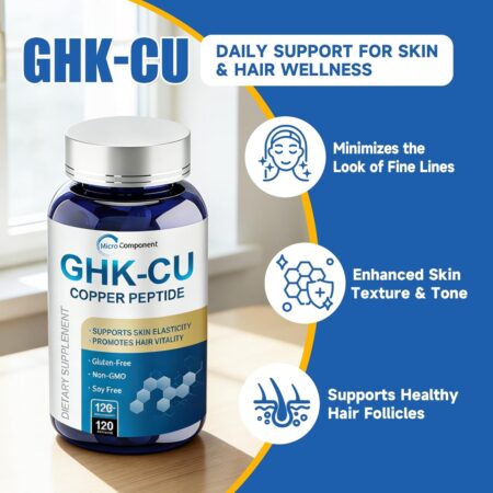 GHK-Cu Copper Peptide, 120 mcg, 120 cápsulas,