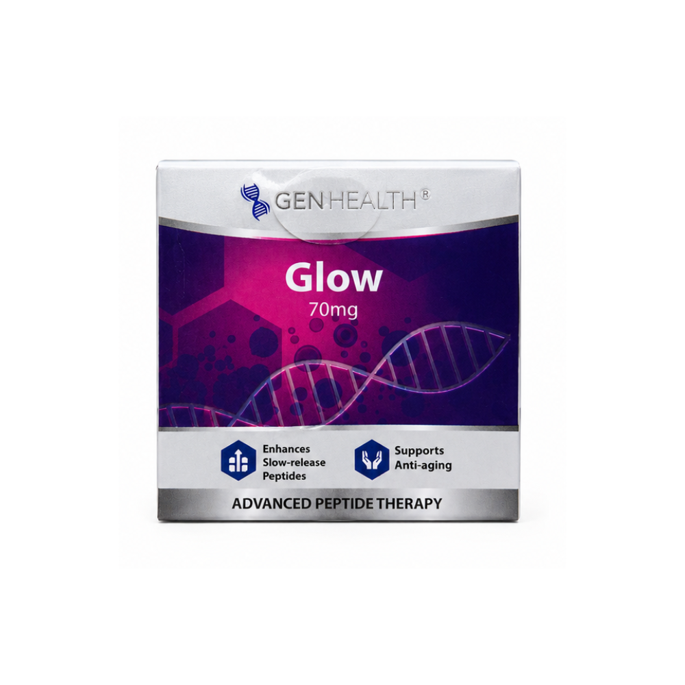 Glow 70mg, Blend de Peptídeos (GHK-Cu + BPC-157 + TB-500) + Diluente, Gen Health