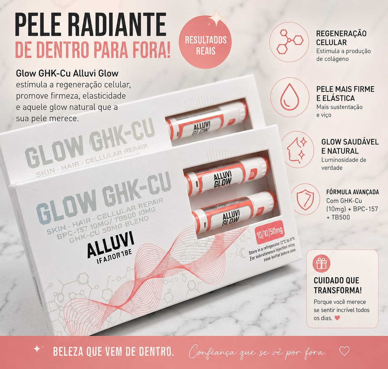 Glow Skin 70mg, Fórmula Facial Avançada, Alluvi - Imagem 2