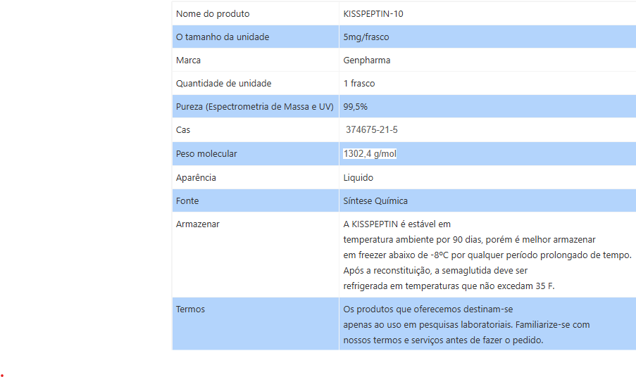 Kisspeptin 5mg, Peptídeo para Regulação Hormonal, Genpharma - Imagem 2