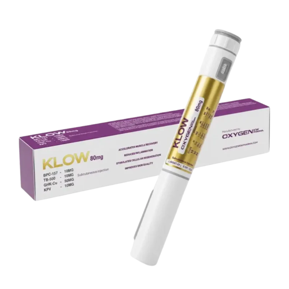 KLOW 80mg Caneta, GHK-Cu, TB-500, BPC-157 e KPV, Oxygen