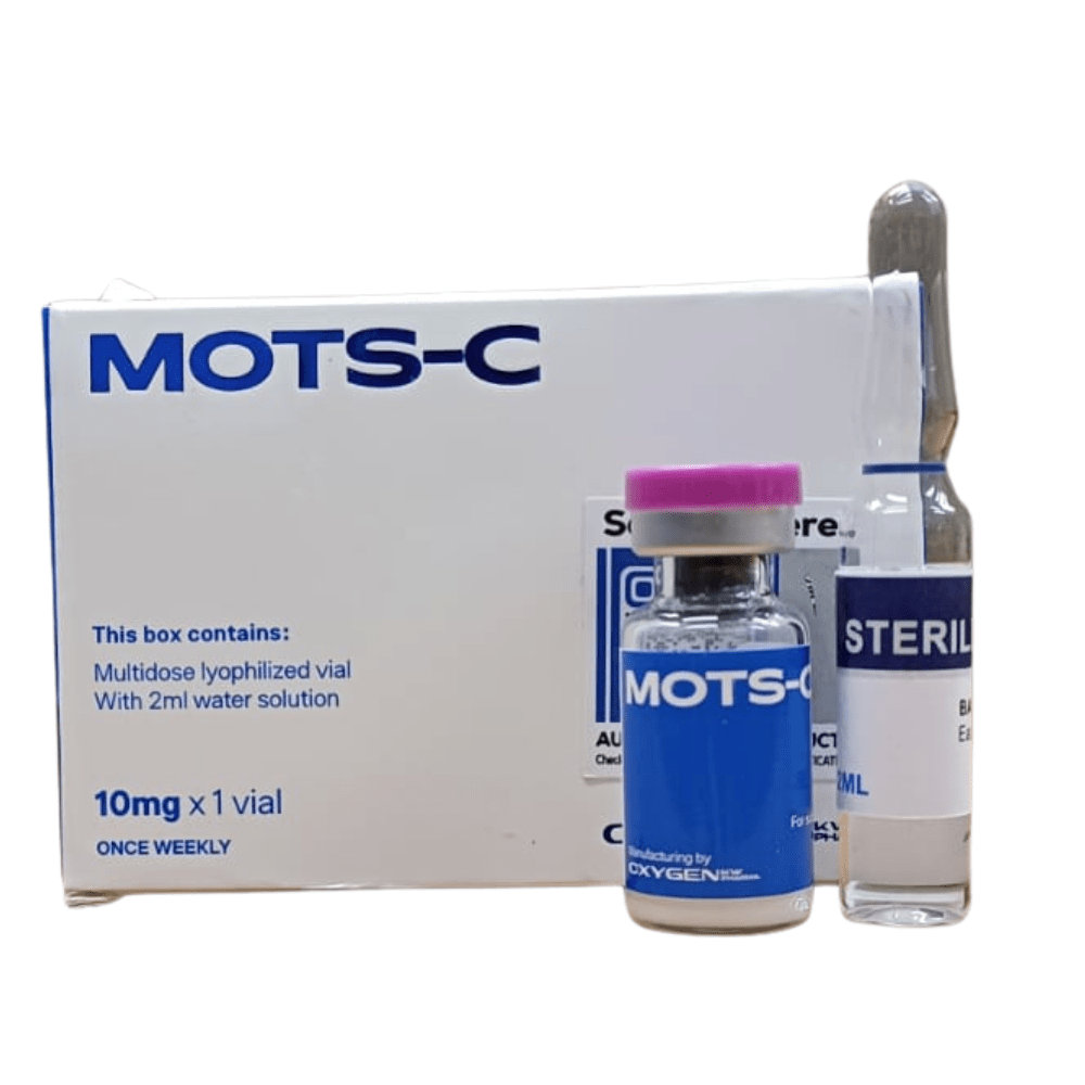 MOTS-C (16 aminoácidos derivados do DNA mitocondrial), 10mg, com Água Bacteriostática, Oxygen - Imagem 2