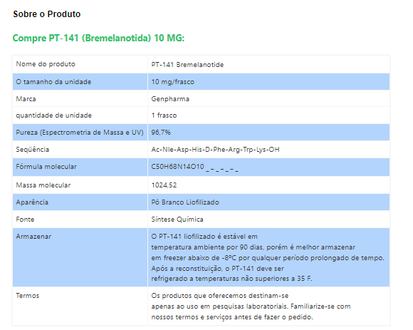 PT-141 Bremelanotide 10mg +, Afrodisíaco Aumento do Libido, Gen Pharma - Imagem 2