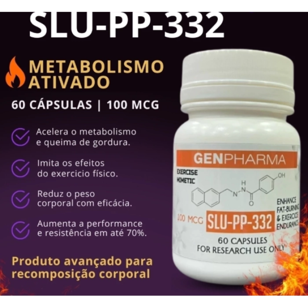 SLU-PP-332, 100mcg, Definição Muscular, Energia e Queima de Gordura, 60 Cápsulas, GEN PHARMA - Imagem 2