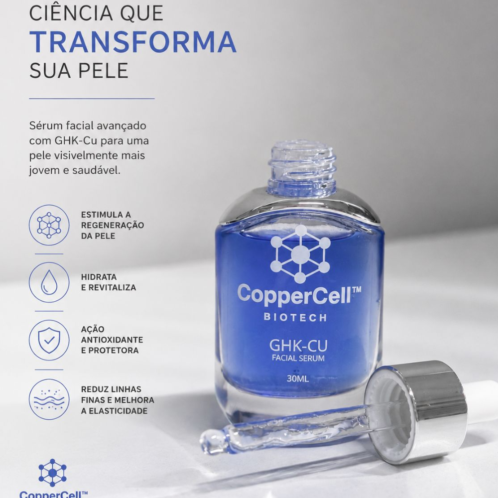 Sérum GHK-Cu (Peptídeo de Cobre), 30ml, Copper Cell - Imagem 4